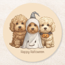 Feliz Cachorro de Goldendoodle de Halloween
