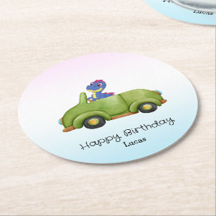 Porta-copo De Papel Redondo Festa de aniversário de criança B2S, um antigo din