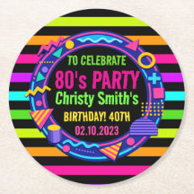 Festa de Aniversário Personalizada com Neon Retro