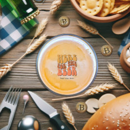 Porta-copo De Papel Redondo Festa de Provando de Cerveja Retroativa