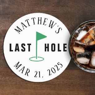 Porta-copo De Papel Redondo Festa de Solteiro de Golfe Último Buraco