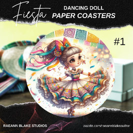 Porta-copo De Papel Redondo Fiesta Dancing Doll (#1) Paper Coaster Sets