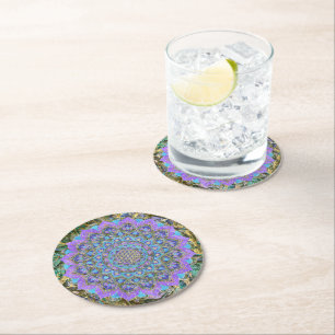 Porta-copo De Papel Redondo Flor Da Vida - Estilo De Mandala Índia 2