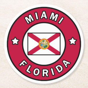 Porta-copo De Papel Redondo Flórida de Miami