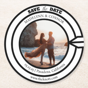 Porta-copo De Papel Redondo Foto de script suave Salva a Rota do Conselho de D