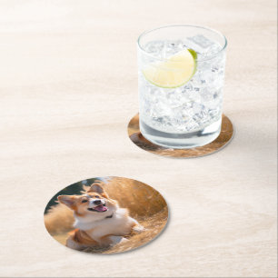 Porta-copo De Papel Redondo Foto Pet Personalizada