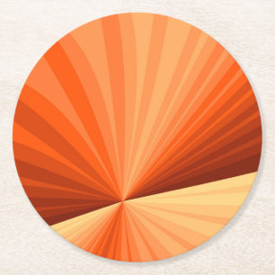 Porta-copo De Papel Redondo Fractal Gráfico de Baunilha Vermelha Abstrato Lara