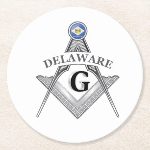 Porta-copo De Papel Redondo Freemasonry, Lar do Estado de Delaware