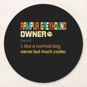 Porta-copo De Papel Redondo Funny Rampur Greyhound Vintage Retro Cachorro Mãe