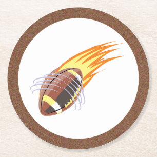 Porta-copo De Papel Redondo Futebol flamejante - Porta copos de papel redondo