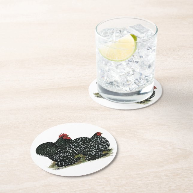 Porta-copo De Papel Redondo Galinhas Mottled Cochin (Insitu)