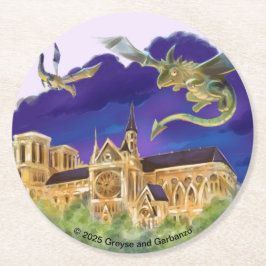 Porta-copo De Papel Redondo Gargula Notre Dame - Paris Apoios de Copos de Pape