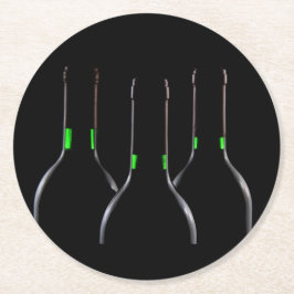 Porta-copo De Papel Redondo Garrafas de vinho Porta copos em papel redondo pre