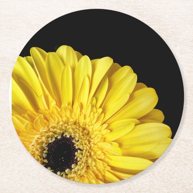 Porta-copo De Papel Redondo Gerbera Flower (Frente)