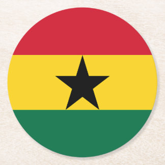 Porta-copo De Papel Redondo Ghana Flag