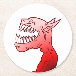 Porta-copo De Papel Redondo Ghoul com uma risada agradável