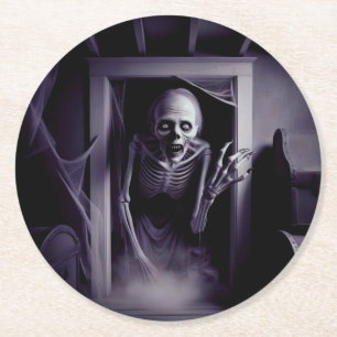 Porta-copo De Papel Redondo Ghoul grande no sótão!