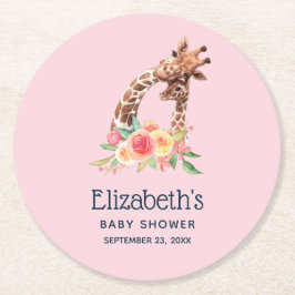 Porta-copo De Papel Redondo Girafa Gira-Cana-Cama Mãe e Novo Chá