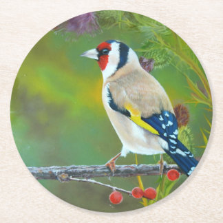 Porta-copo De Papel Redondo Goldern Finch Coaster