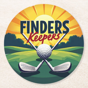 Porta-copo De Papel Redondo Golfe Elegante era Trabalho de arte para entusiast