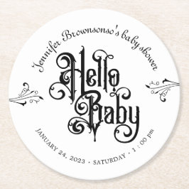 Porta-copo De Papel Redondo Gothic Dark Hello Baby