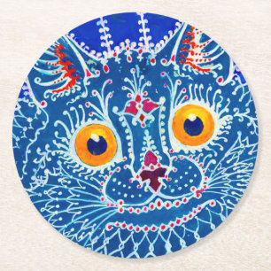 Porta-copo De Papel Redondo Gótico Azul