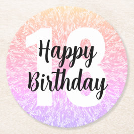 Porta-copo De Papel Redondo Grande Número de Portas copos de papel de aniversá