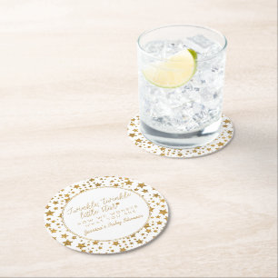 Porta-copo De Papel Redondo Grelha, Grelha Pequeno Chá de fraldas de Estrela