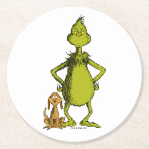Porta-copo De Papel Redondo Grinch Max & Posição do Grinch