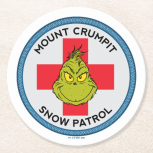 Porta-copo De Papel Redondo Grinch Patrulha de Neve do Mt. Crumpit