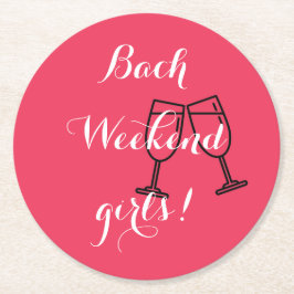 Porta-copo De Papel Redondo guardanapos cor-de-rosa personalizados para desped