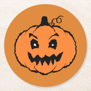 Porta-copo De Papel Redondo Halloween Horror Pumpkin