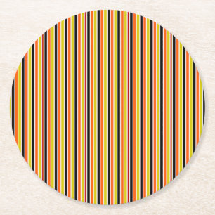 Porta-copo De Papel Redondo Halloween Stripes