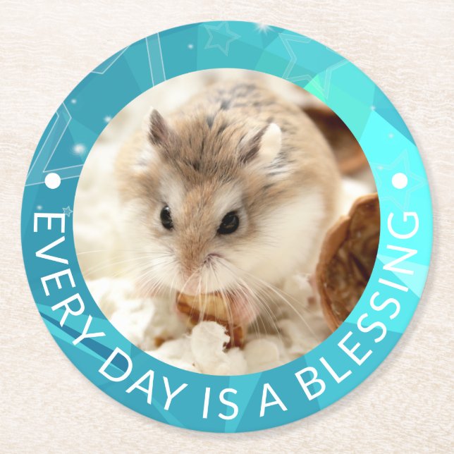 Porta-copo De Papel Redondo Hammyville - Hamster Cute Robo (Frente)