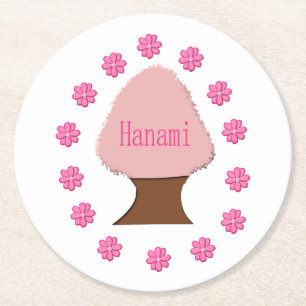Porta-copo De Papel Redondo Hanami - Árvore de Cereja Japonesa