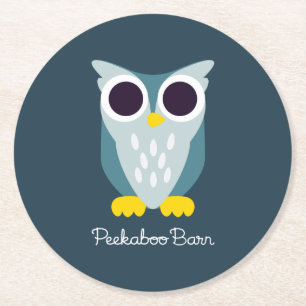Porta-copo De Papel Redondo Henry a coruja
