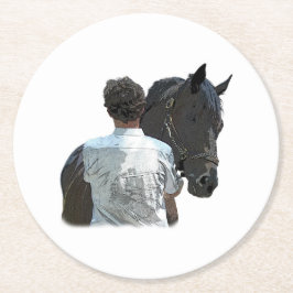 Porta-copo De Papel Redondo Homem segurando Porta copos de papel leve para cav