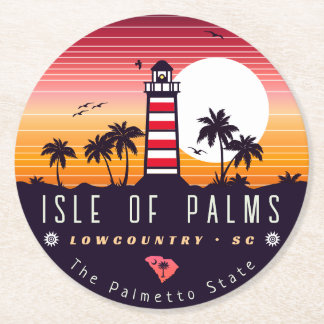 Porta-copo De Papel Redondo Ilha do Farol de Palmas SC Retro Souvenirs