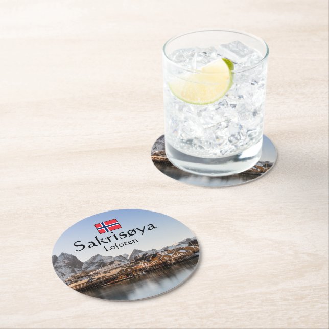 Porta-copo De Papel Redondo Ilhas Lofoten (Insitu)