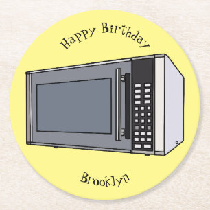 Porta-copo De Papel Redondo Ilustração de desenho em micro-ondas