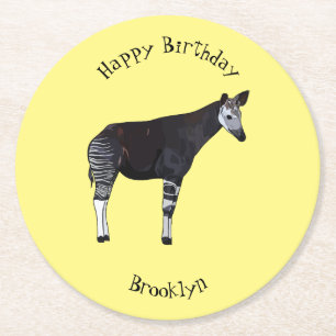 Porta-copo De Papel Redondo Ilustração de desenho em Okapi