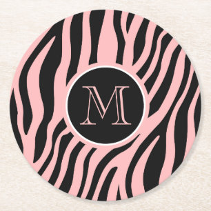 Porta-copo De Papel Redondo Impressão de zebra