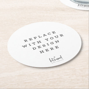 Porta-copo De Papel Redondo IMPRESSÃO ORDER - círculo redondo de festa de even