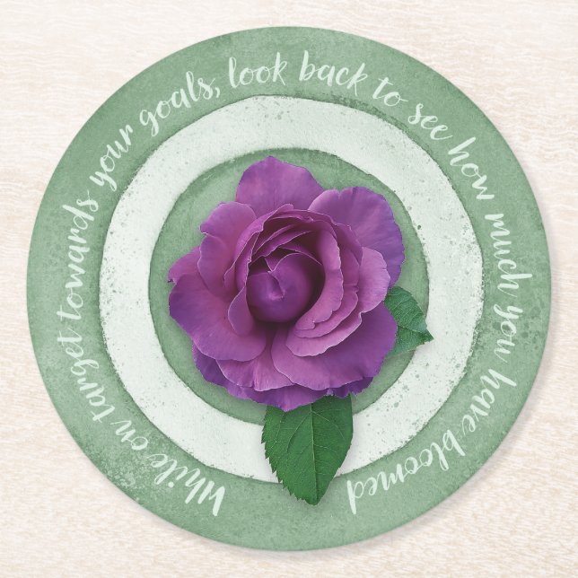 Porta-copo De Papel Redondo In Bloom Paper Coaster (Frente)