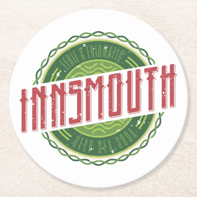 Porta-copo De Papel Redondo Innsmouth Lovecraft Soda Soft Drink (Frente)