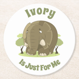 Porta-copo De Papel Redondo Ivory é só para mim Porta copos de papel