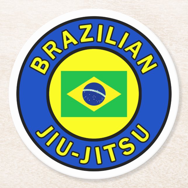Porta-copo De Papel Redondo Jiu Jitsu (Frente)