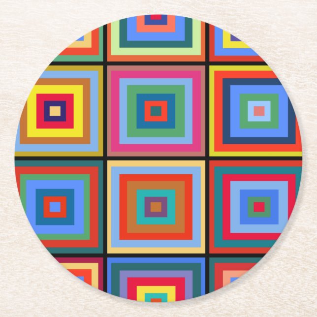 Porta-copo De Papel Redondo Kandinsky Nº 52 (Frente)