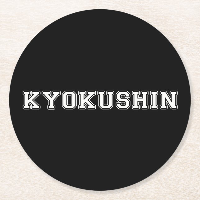 Porta-copo De Papel Redondo Kyokushin Karate (Frente)