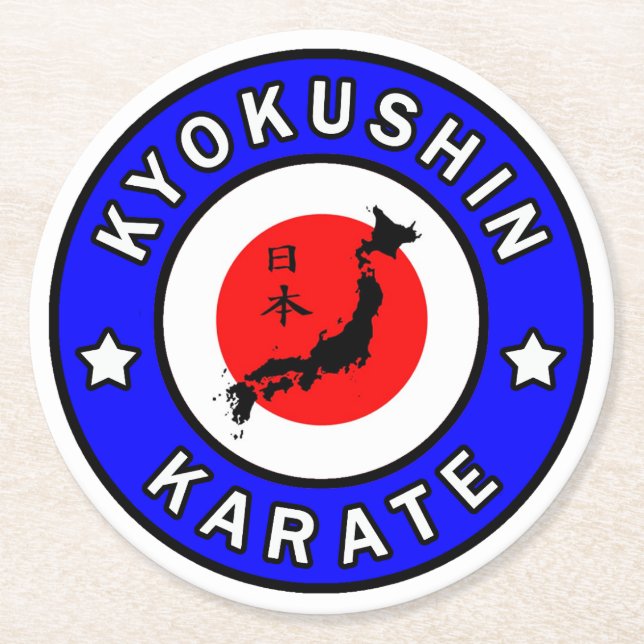 Porta-copo De Papel Redondo Kyokushin Karate (Frente)